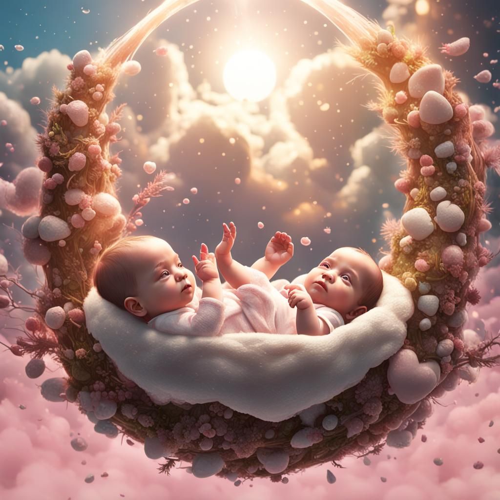Baby Girl's Heavenly Descent: 3D Game Cinematic
