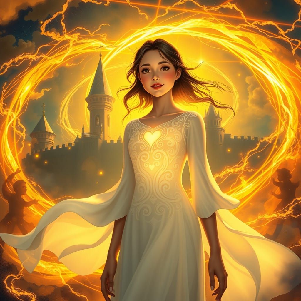 Warm Yellow Glow Emanates from Unity Castle in Swirling Magn...