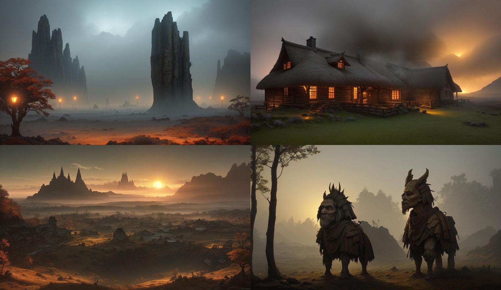 Northern Elder in Barren Landscape: 3D Rendered Scene