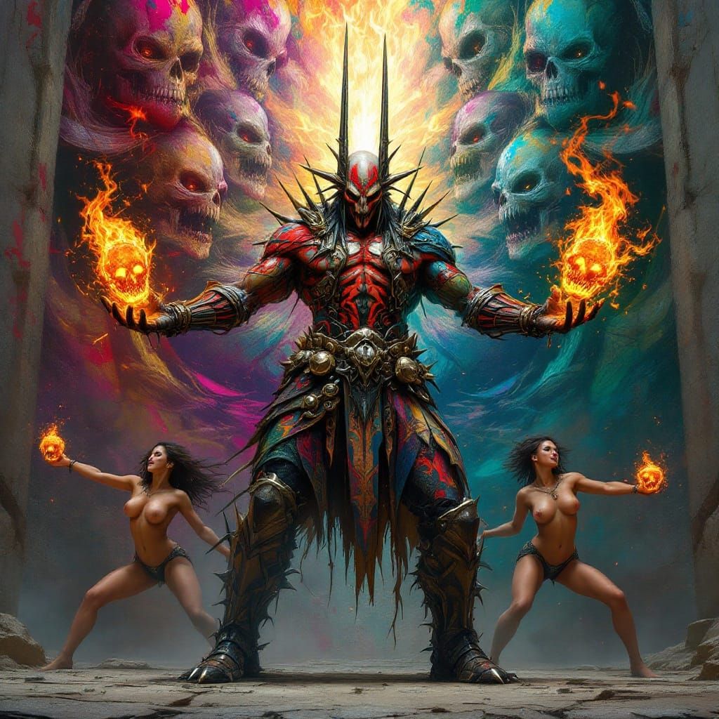 Warlord of the Ancients in Cyberpunk Style