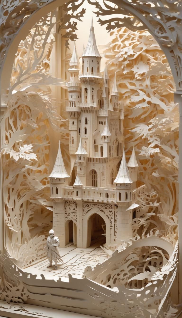 Kirigami Popup Book: Paper Knight and Dragon