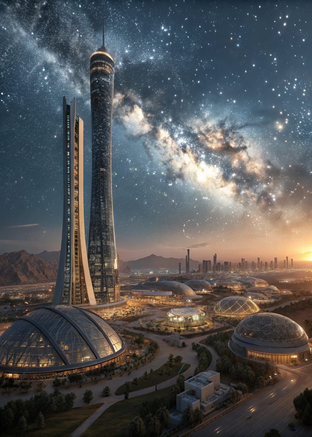 Futuristic Utopian Megacity on Earth-like Planet