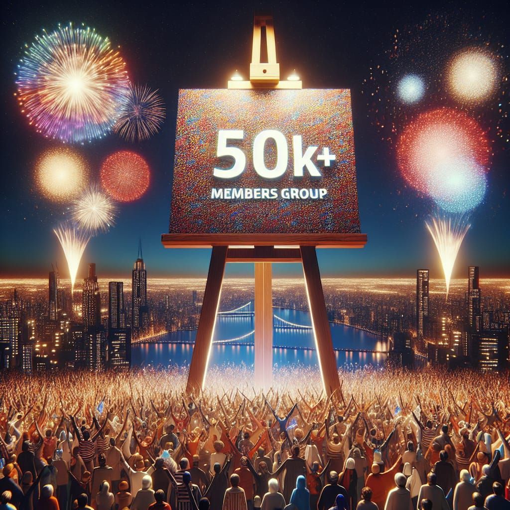 Celebrating Group Success in a Vibrant Cityscape