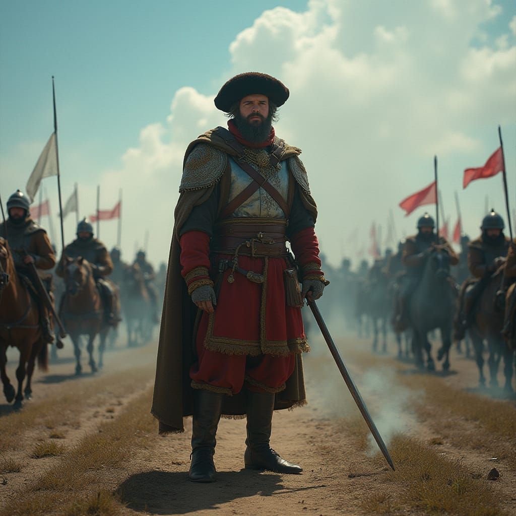 Polish Nobleman in Post-Battle Scene: Cinematic Historical A...