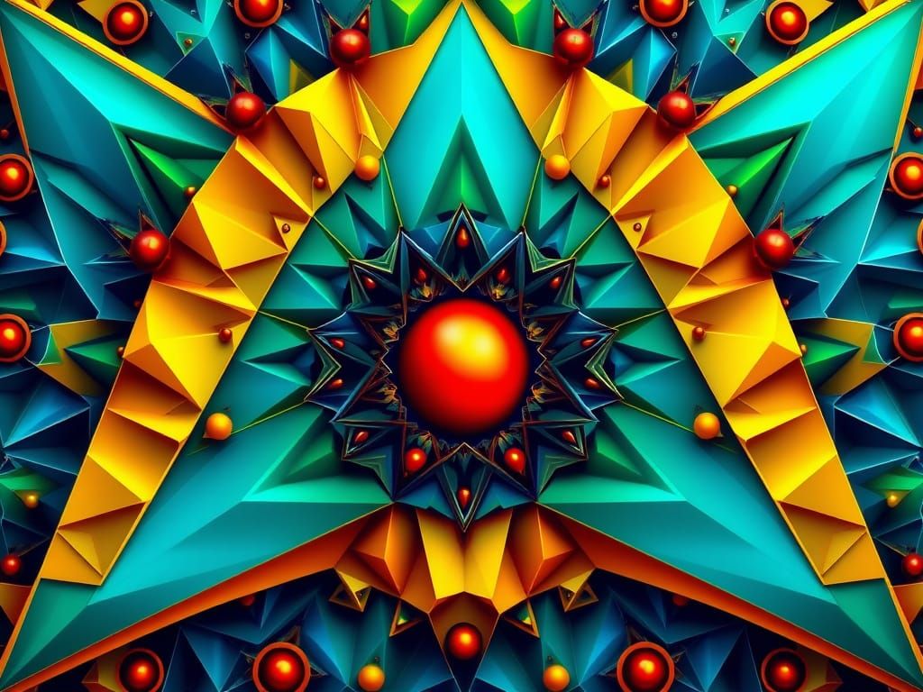 Vibrant Abstract Sci-Fi Fractal