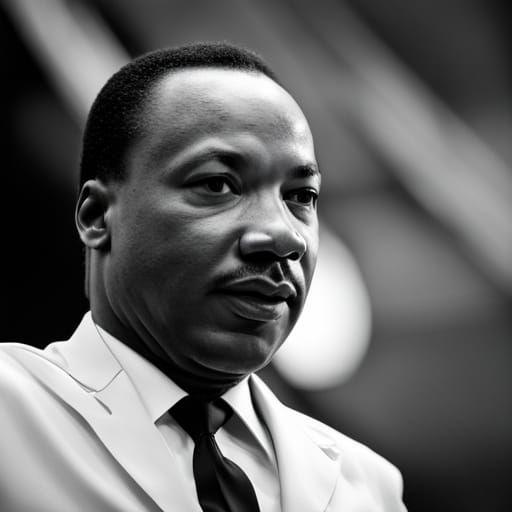 Monochrome Portrait of Martin Luther King