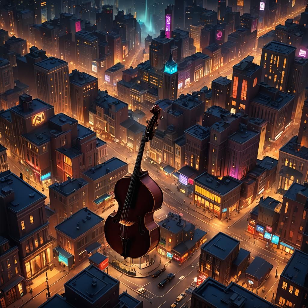 Vibrant Jazz Night in a Fantastical City