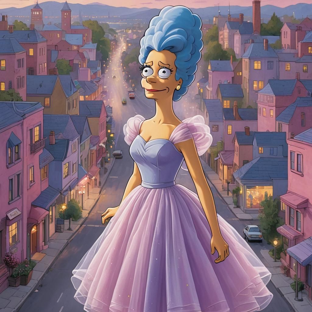 Marge Simpson in Pastel Tulle Dress