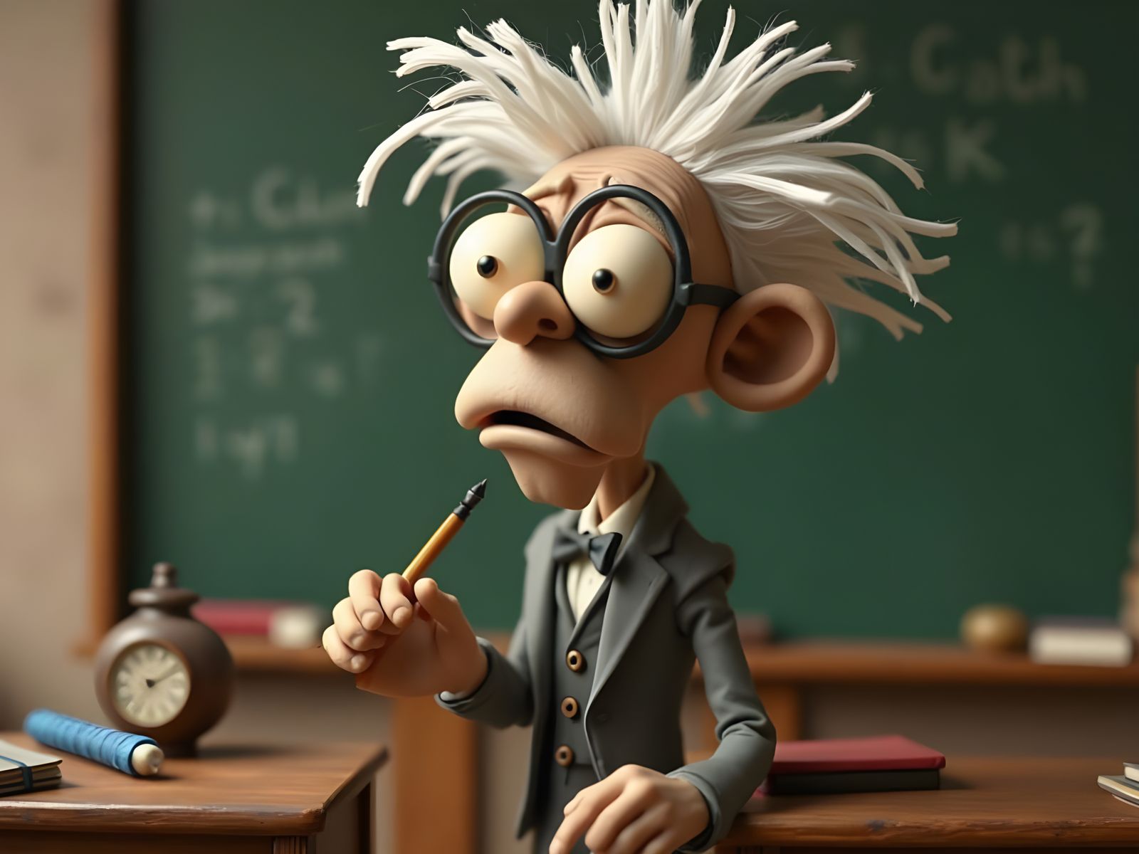 Claymation Professor Inspired by Aardman Animations