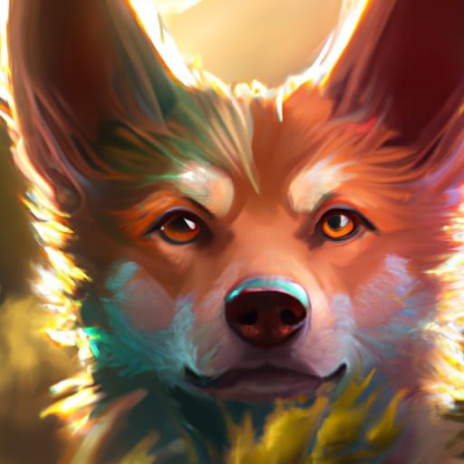 Hyperdetailed Fox-Corgi Portrait in Unreal Engine 5