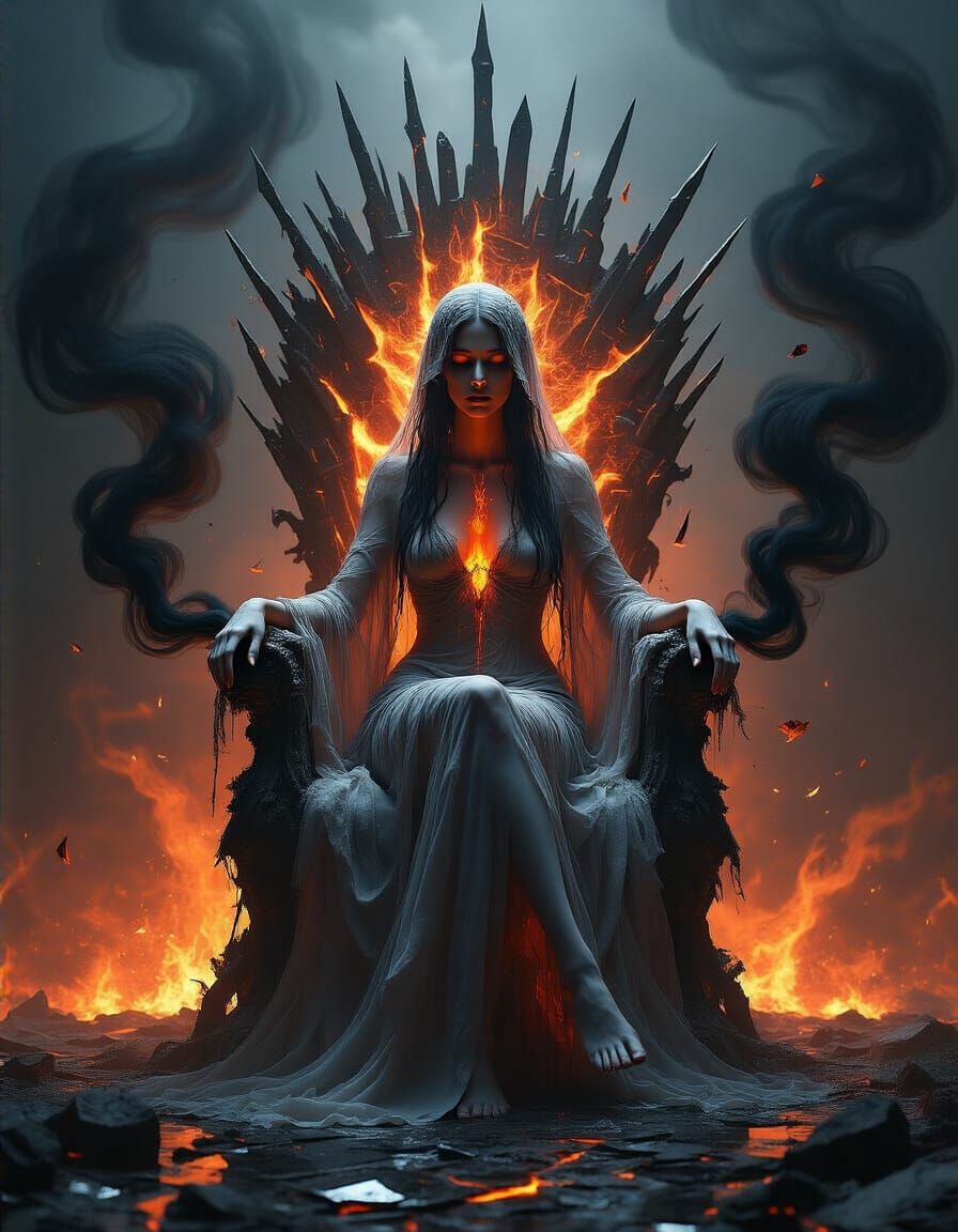 Chaos Goddess on Shattered Throne, Dark Surrealism