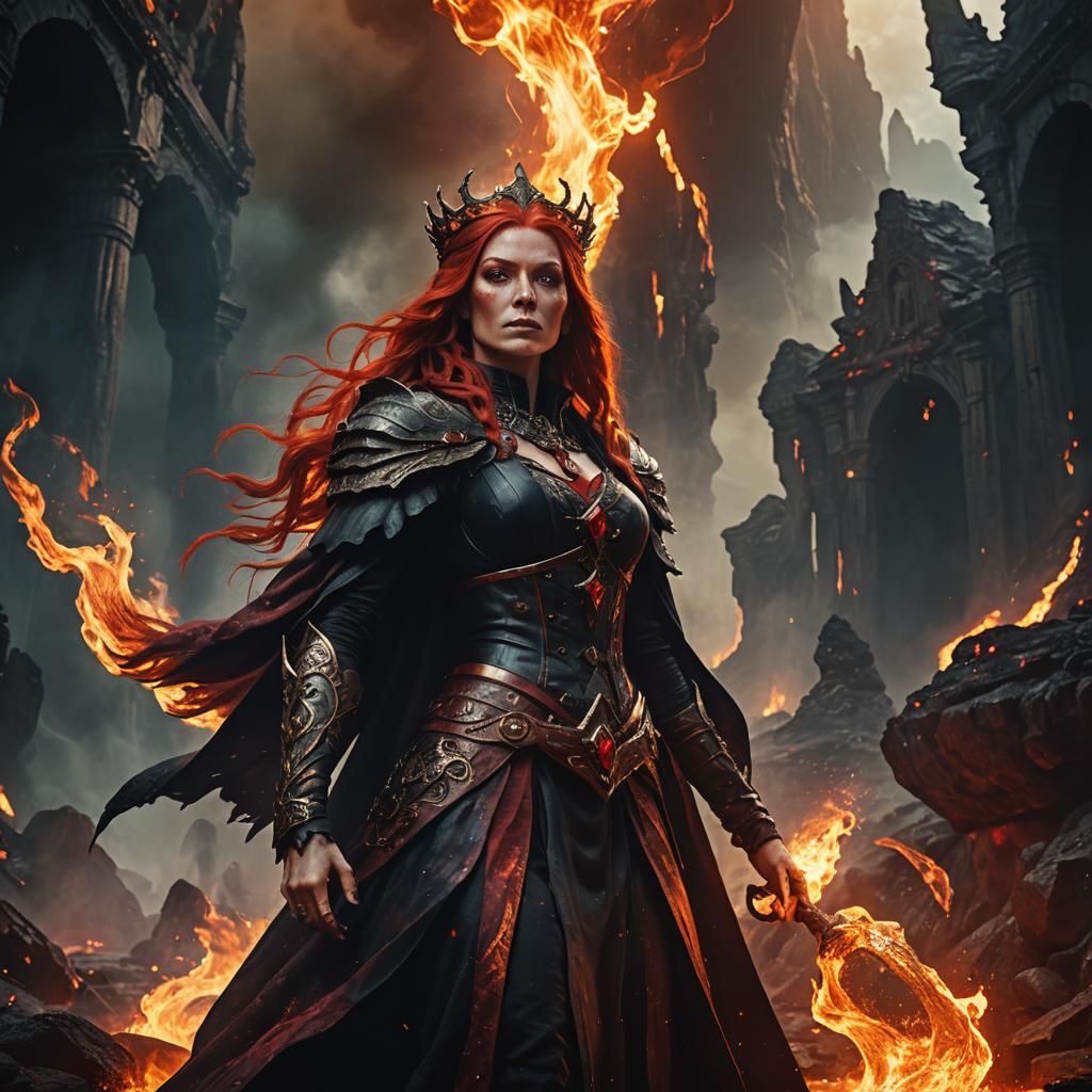 Epic Dark Fantasy Witch Queen Concept Art