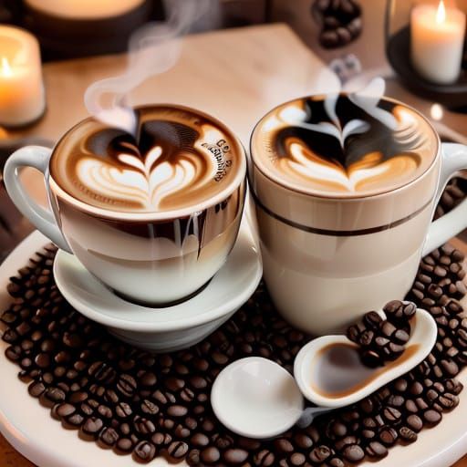 Bonding Coffee Cups in Realistic Photography Style