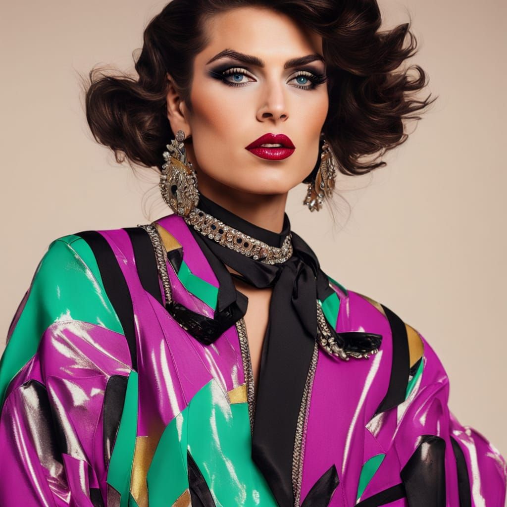 Glamorous 80s Portrait Inspired by Lady Gaga