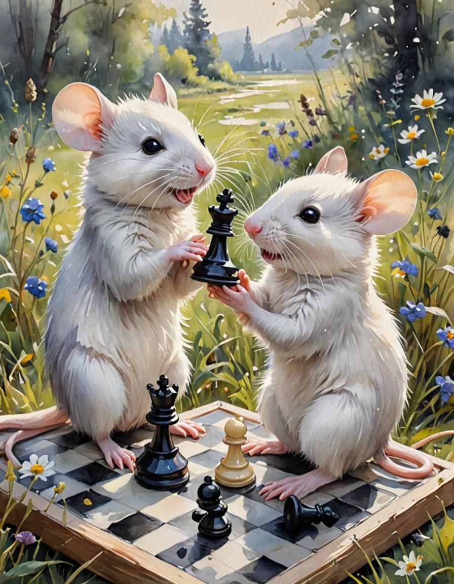 mice playing chess