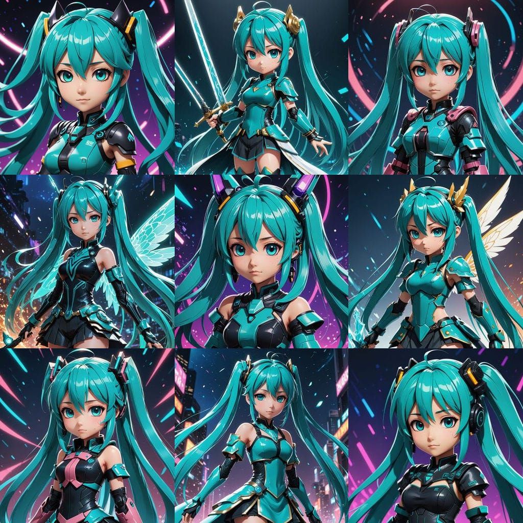Chibi Fairy Hatsune Miku in Final Fantasy Attire