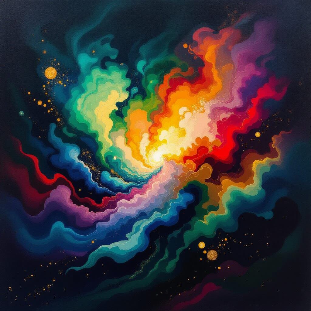 Vibrant Abstract Emotional Landscape in Kandinsky Style