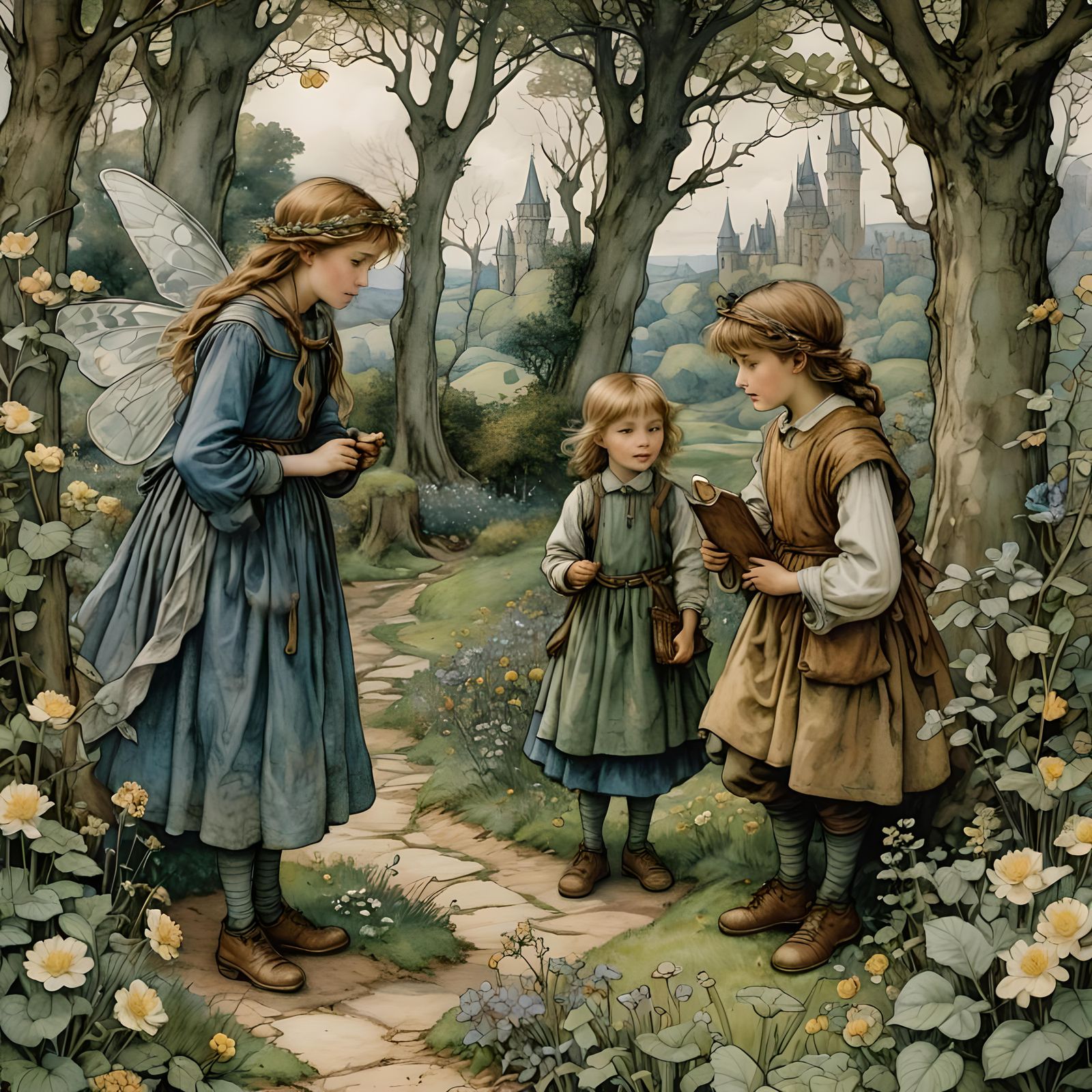 Enchanting Fairy Tale Scene Illustration