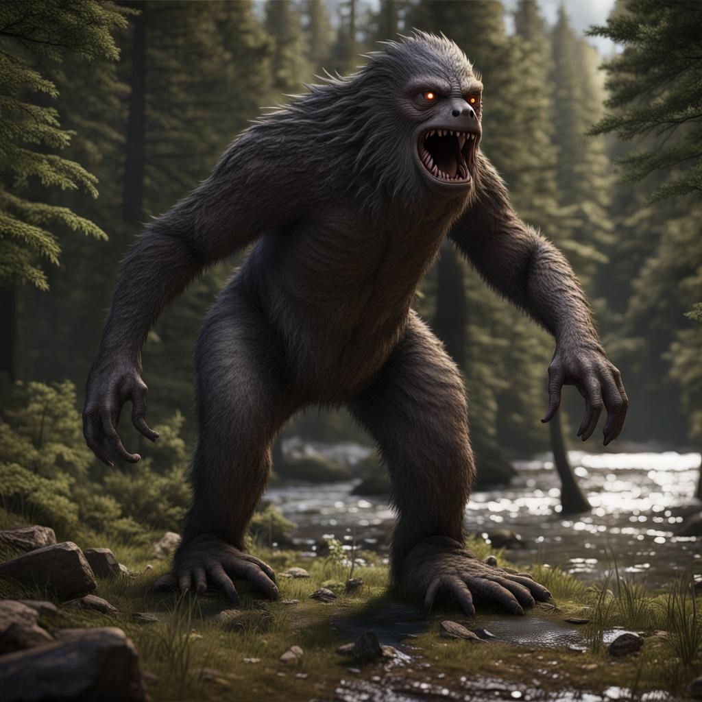 Cryptid Creatures in Forest: 8k Unreal Engine Render