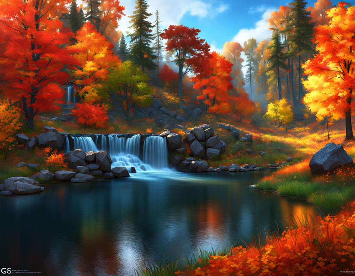AI Autumn Splendor CGSociety Interpretation