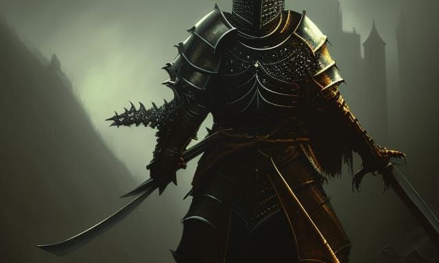 High Gothic Dark Fantasy Medieval Knight in Unreal Engine
