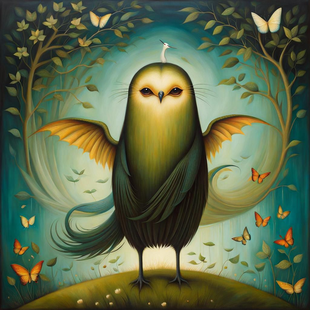 Mythical Creature's Introspective Moment