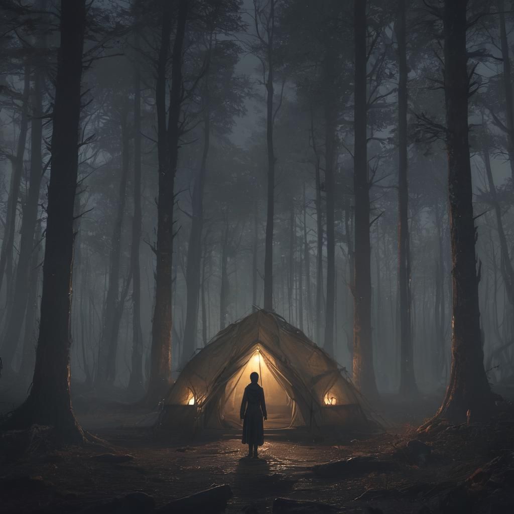 Ominous Forest Beckons: Cinematic Matte Painting