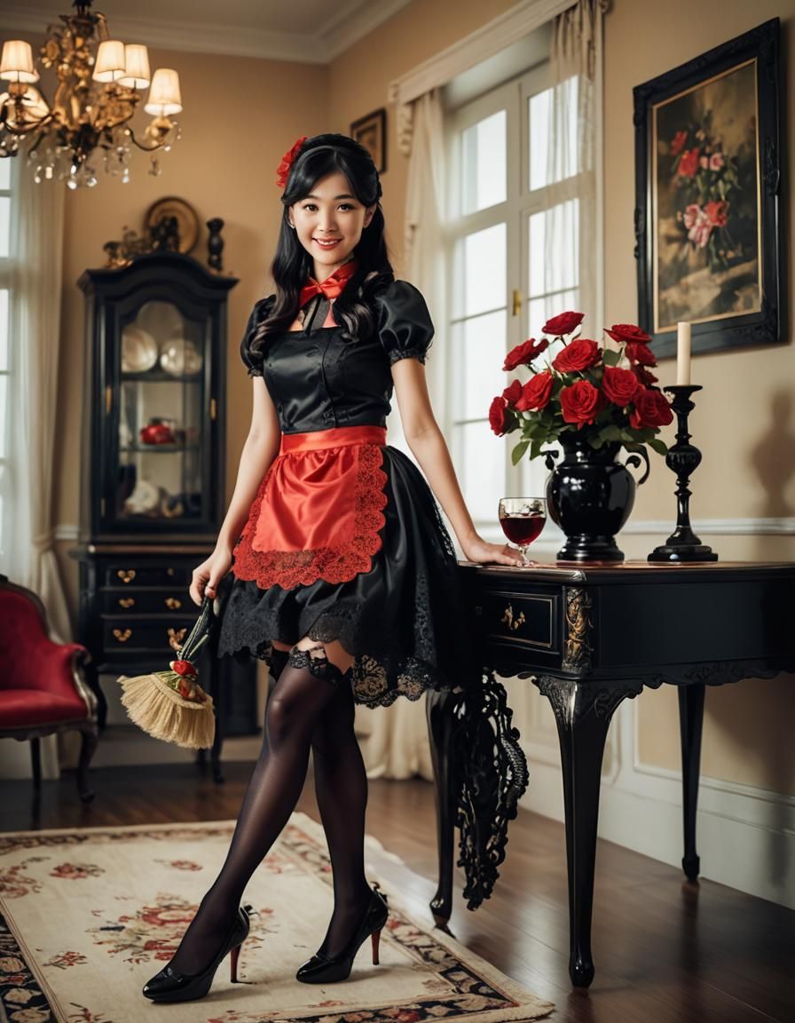 Black and Red Maid