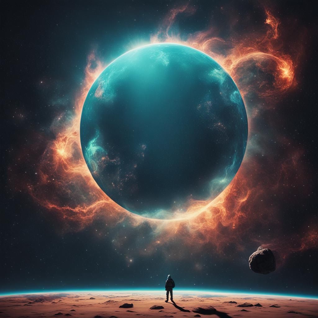 Cosmic Portal Reveals Chat Bubble: A Cinematic Still