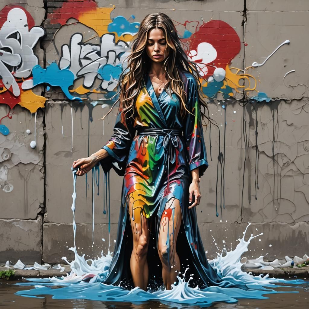 Fairy with Long Blonde Hair by River