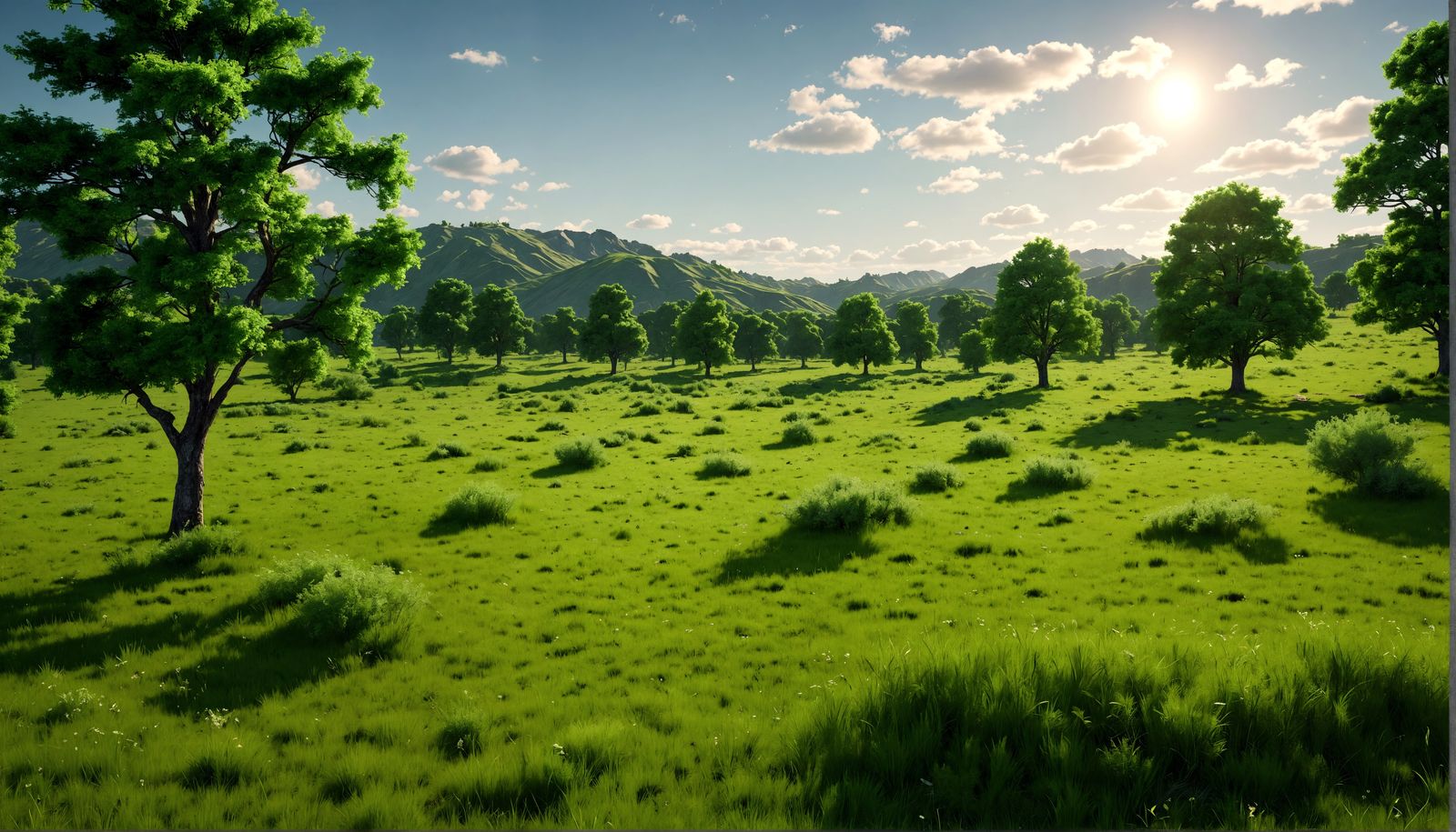 Dramatic Green Field Landscape in 8K HDR