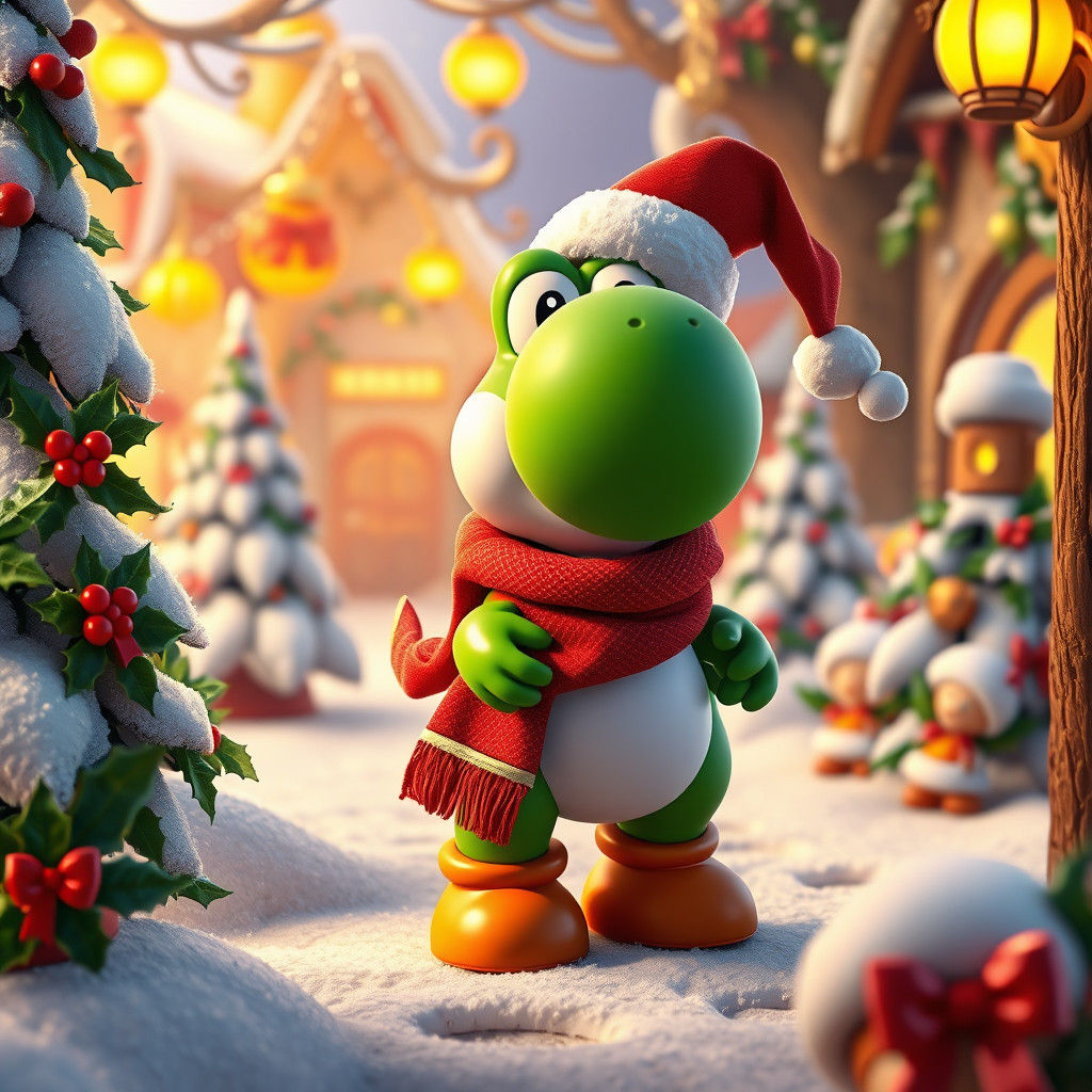 Yoshi's Christmas Adventure in Super Mario World