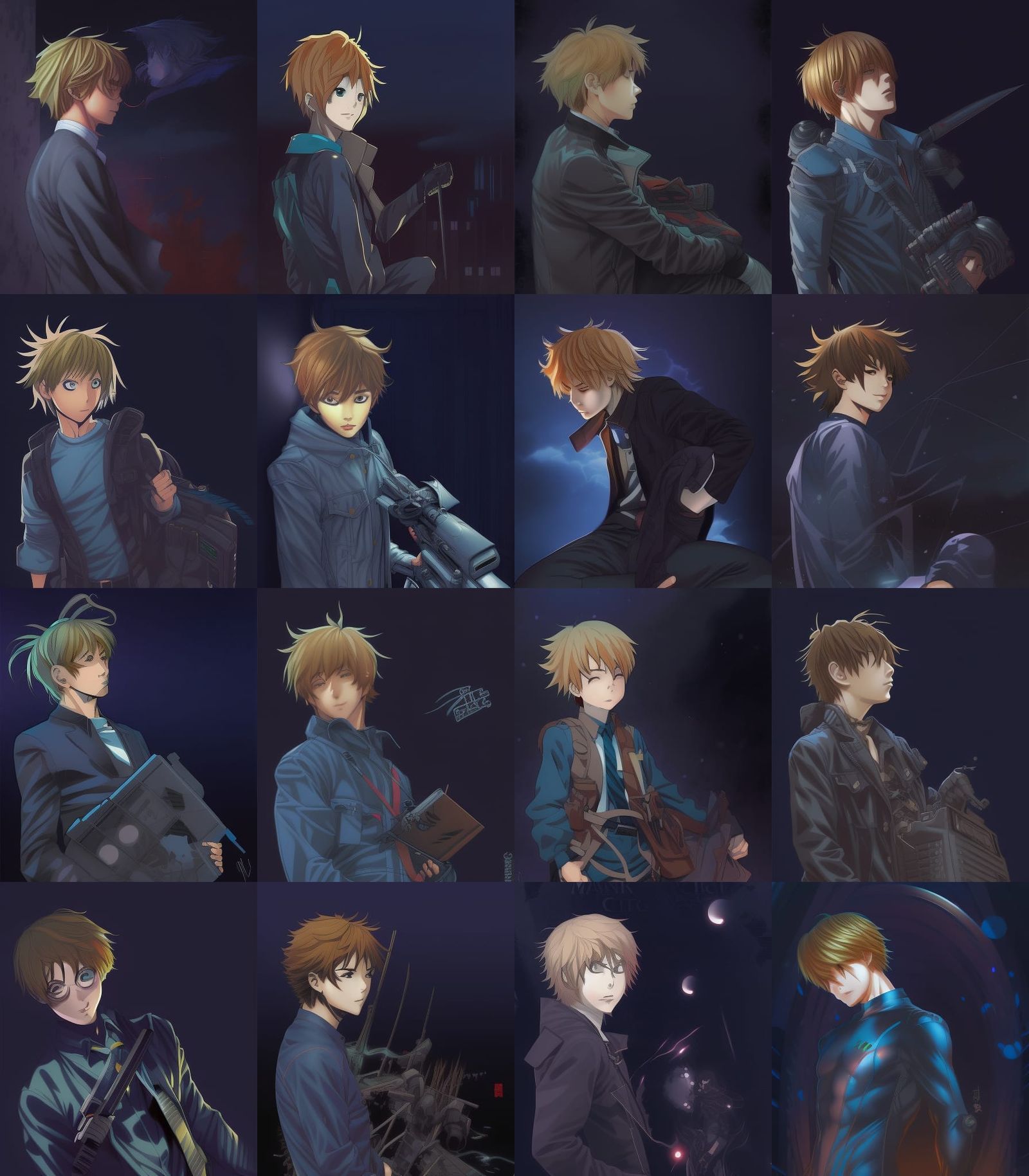 Cute Anime Boy in Comic Book Art Style