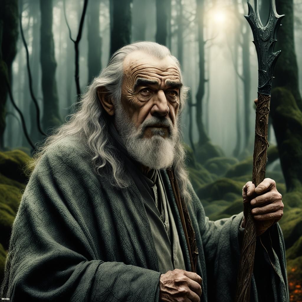 Sean Connery as Gandalf in Misty Forest