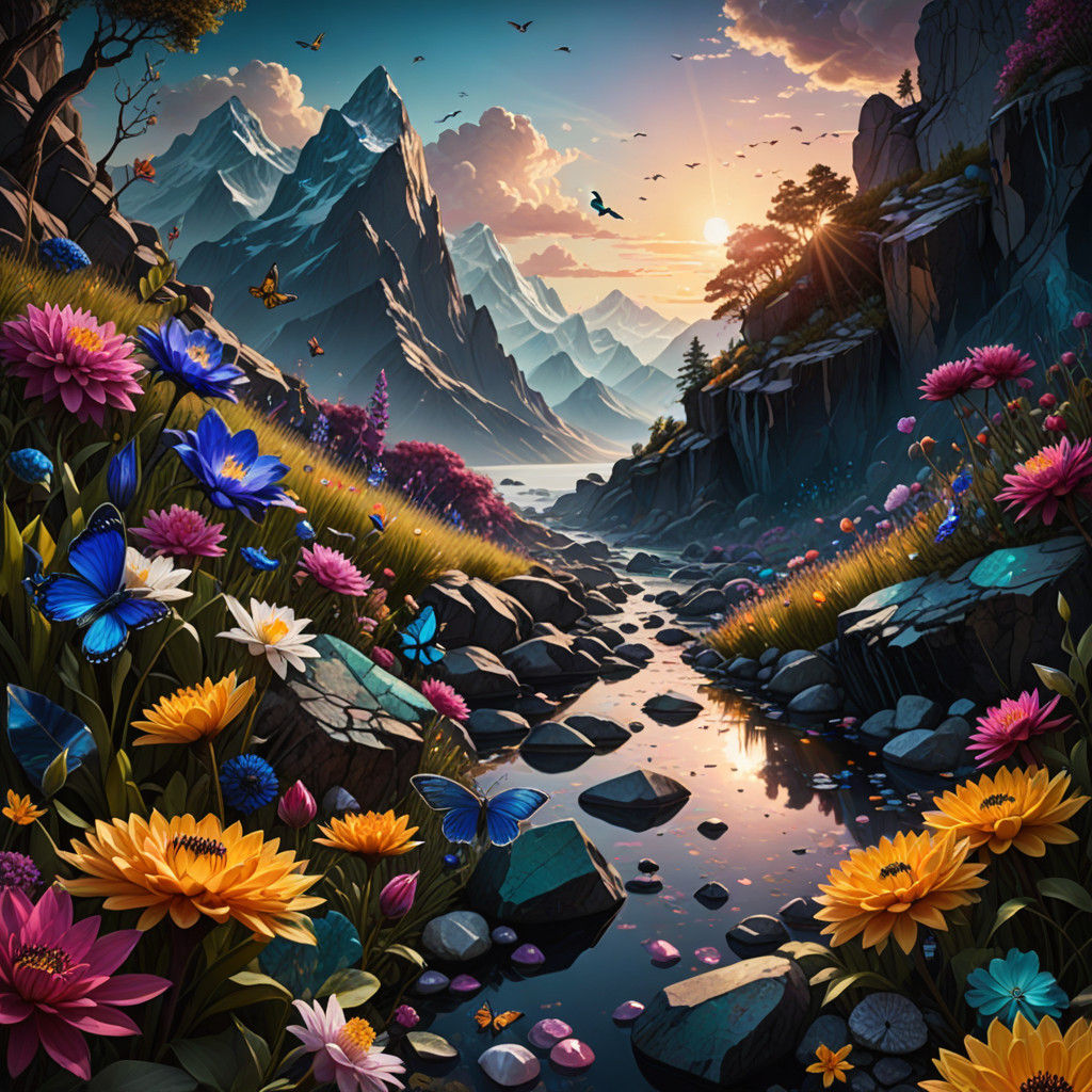 Enigmatic Gemstone Realm, a Paradox Creature's Mystical Habi...