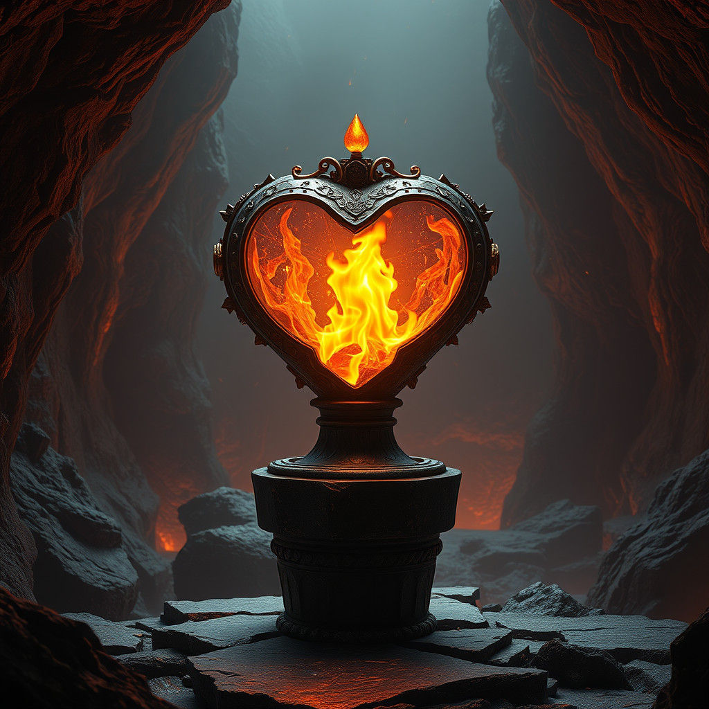 Enchanted Heart Phial in Magma Cavern