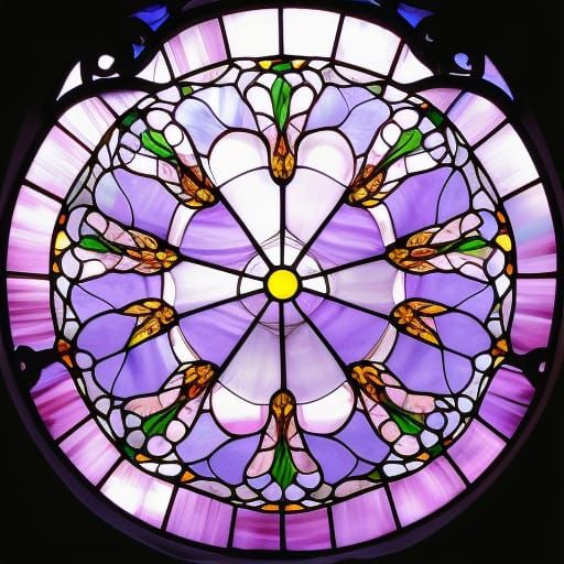 Symmetrical Stained Glass Design