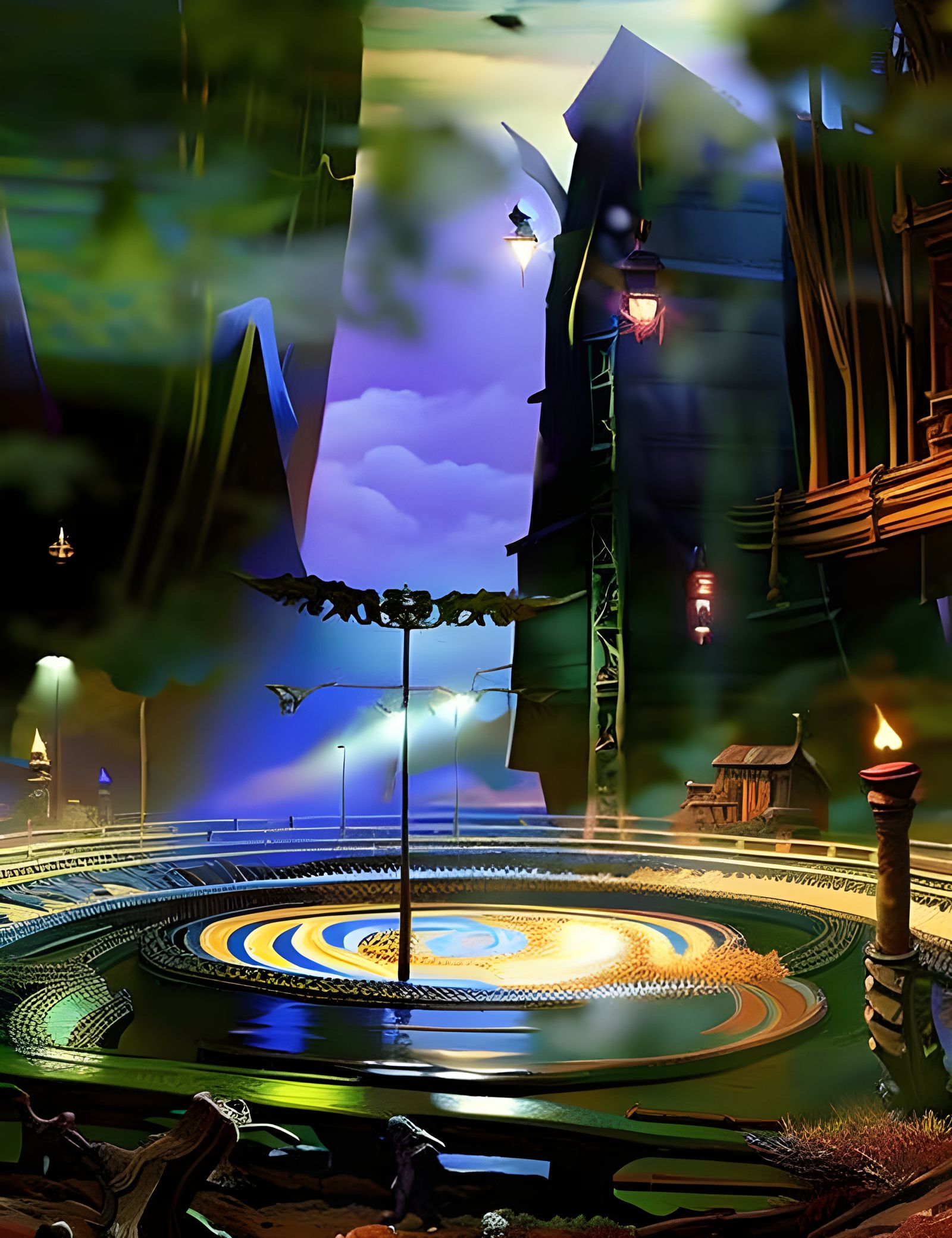 Jupiter Off-gassing in Rococo Style with Intricate Details