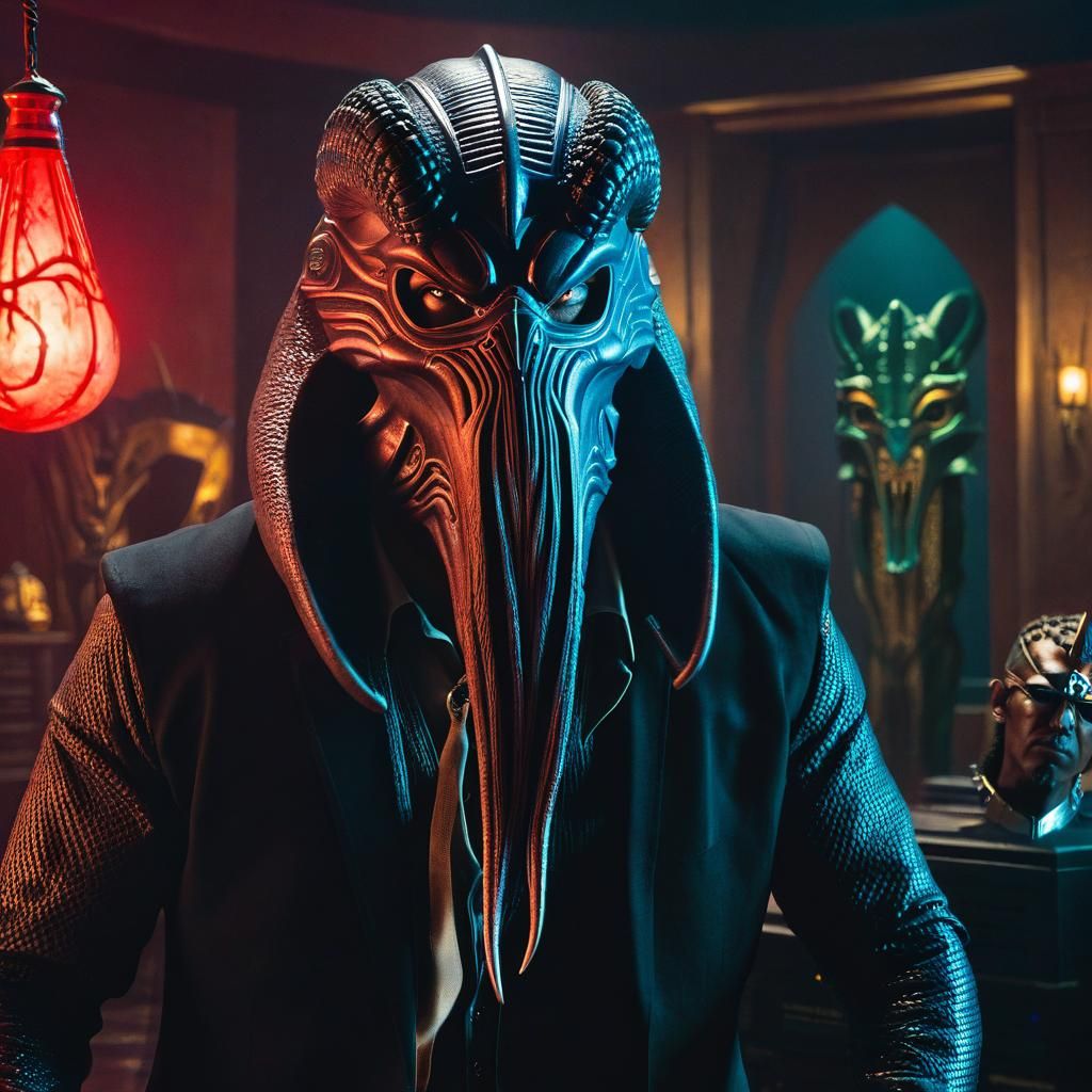 Masks of Nyarlathotep Game Poster in Cinematic Style