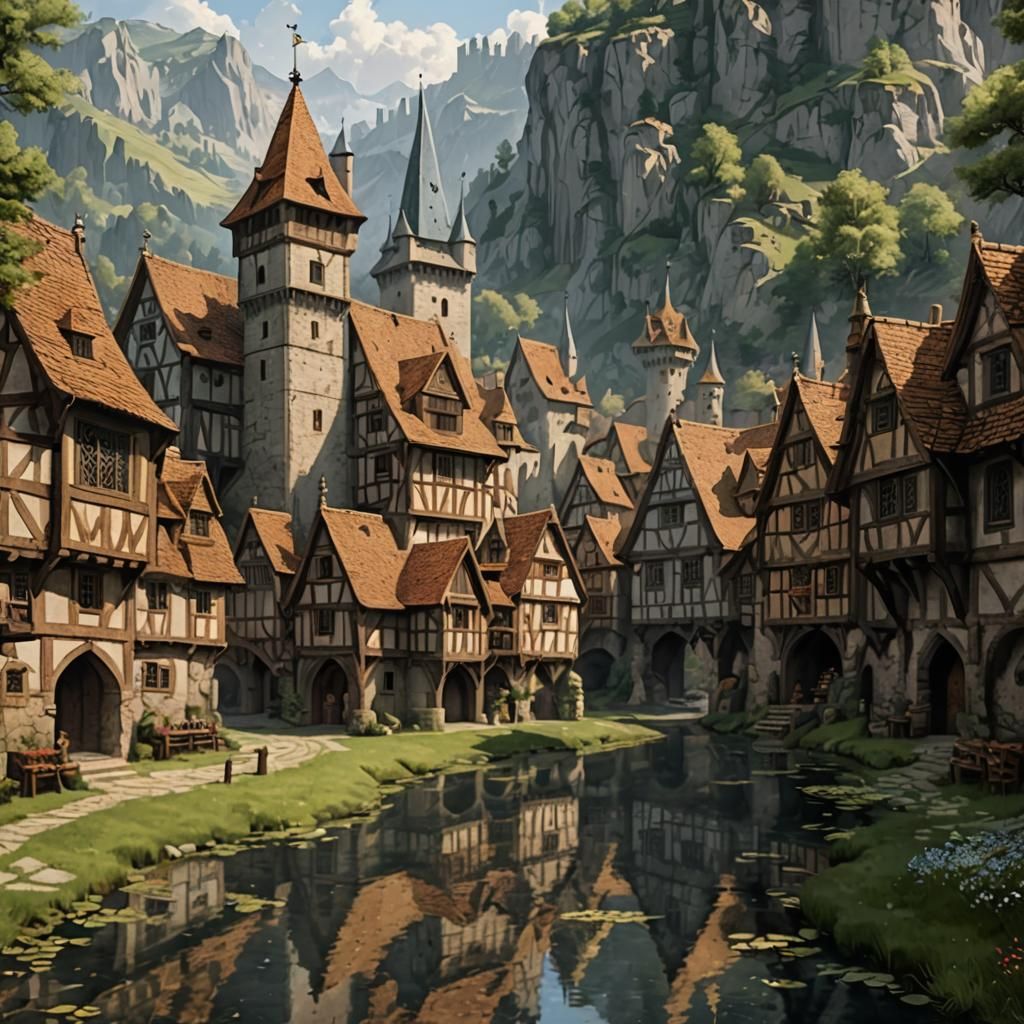 Medieval Serenity Scene