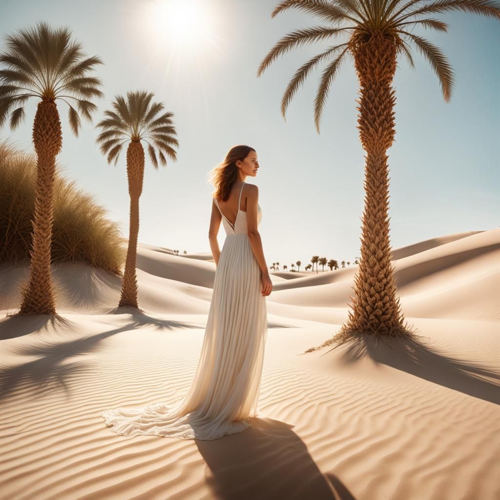 Oasis Serenity: Cinematic Film Still in HDR