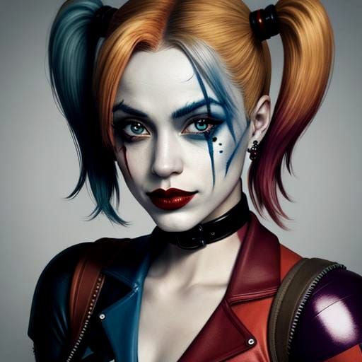 Harley Quinn Close-up Portrait