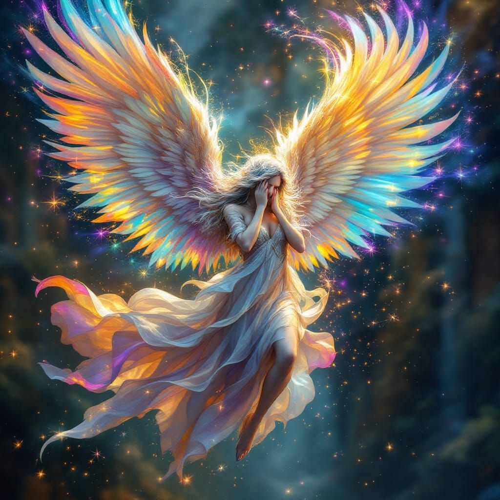 Angel of Light in Vibrant Orphism Style