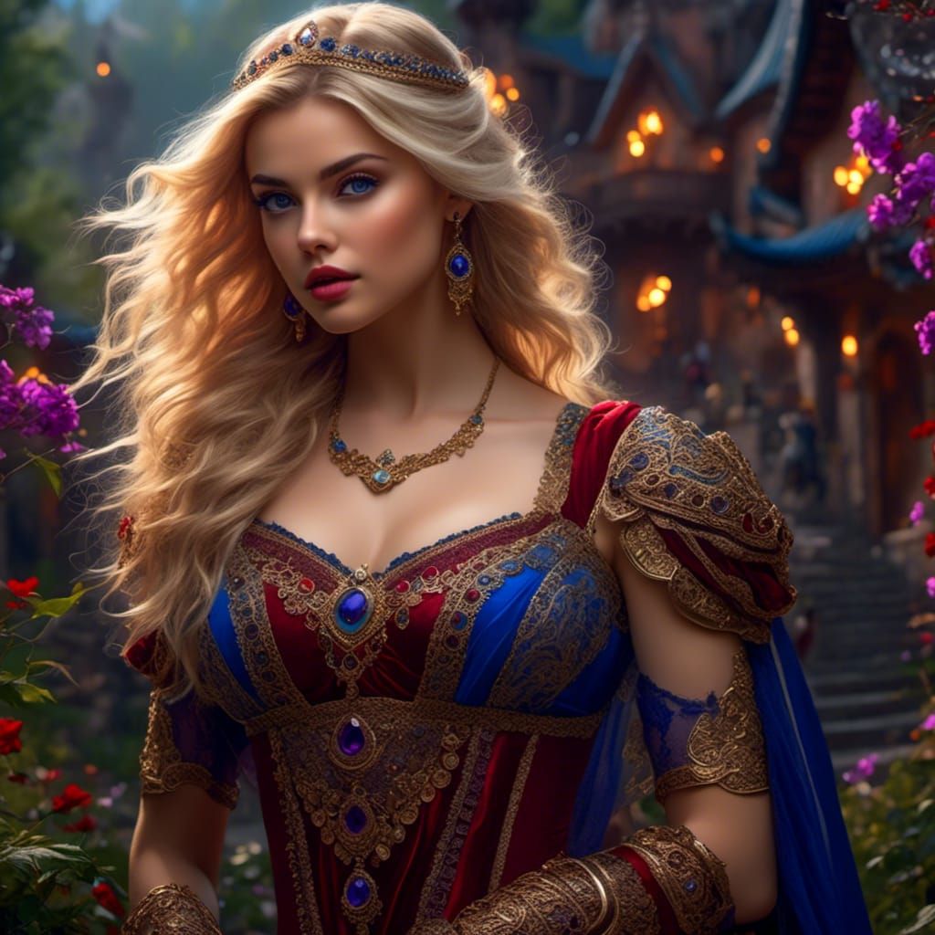 with blonde hair...