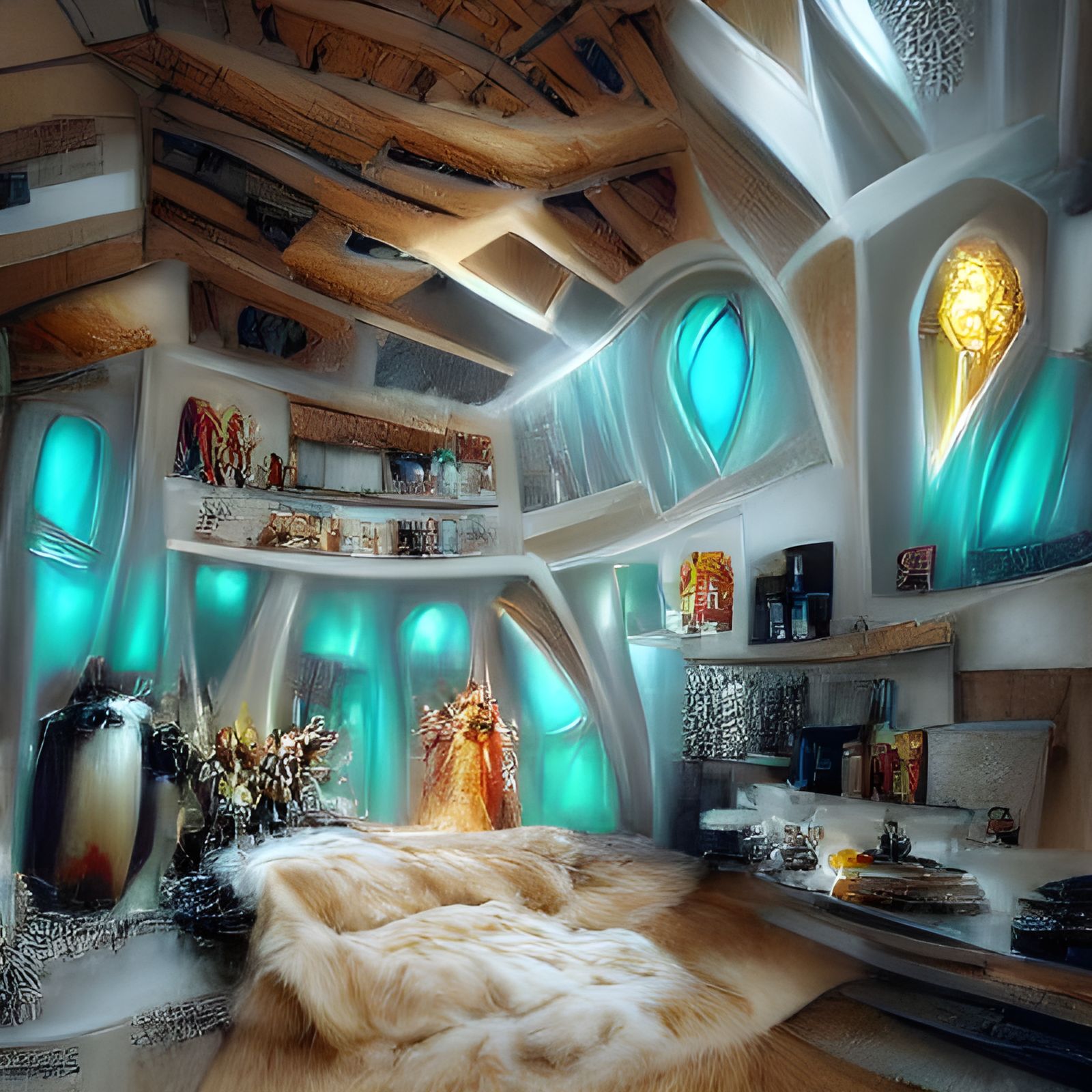 What the inside of a Valkyrie house in Asgard might look like