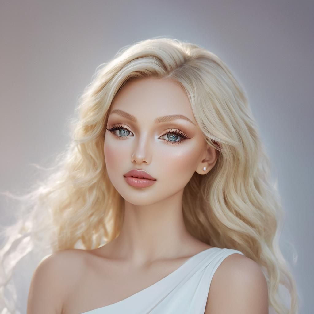 Elegant Blonde Woman Portrait in Soft Focus