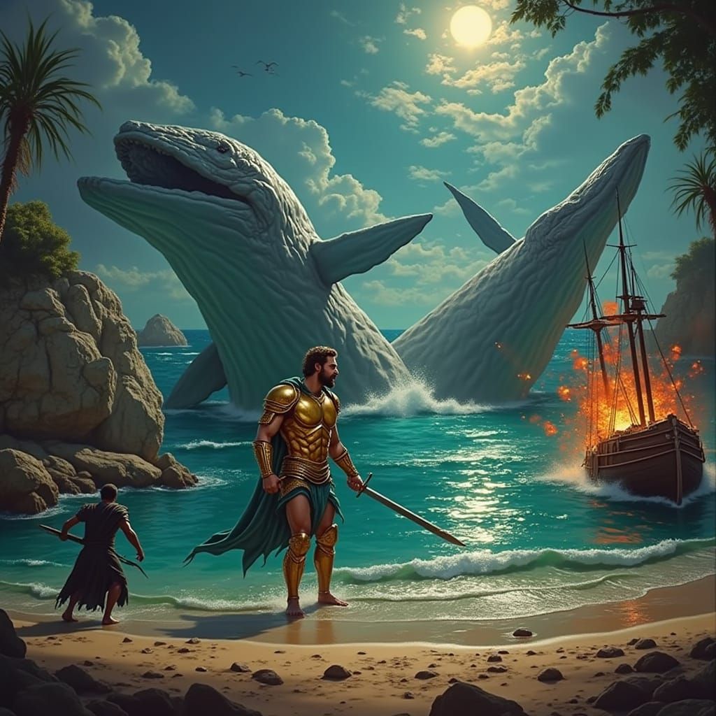 Aqua Man-Like Warrior Emerges from Sardinian Seas in Ancient...