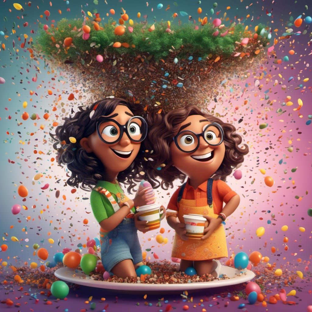 Pixar-Style 3D Render of a Birthday Coffee Cup