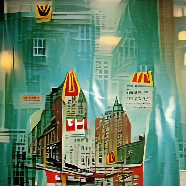 Queen Street McDonald's: Retro 1950s Travel Poster