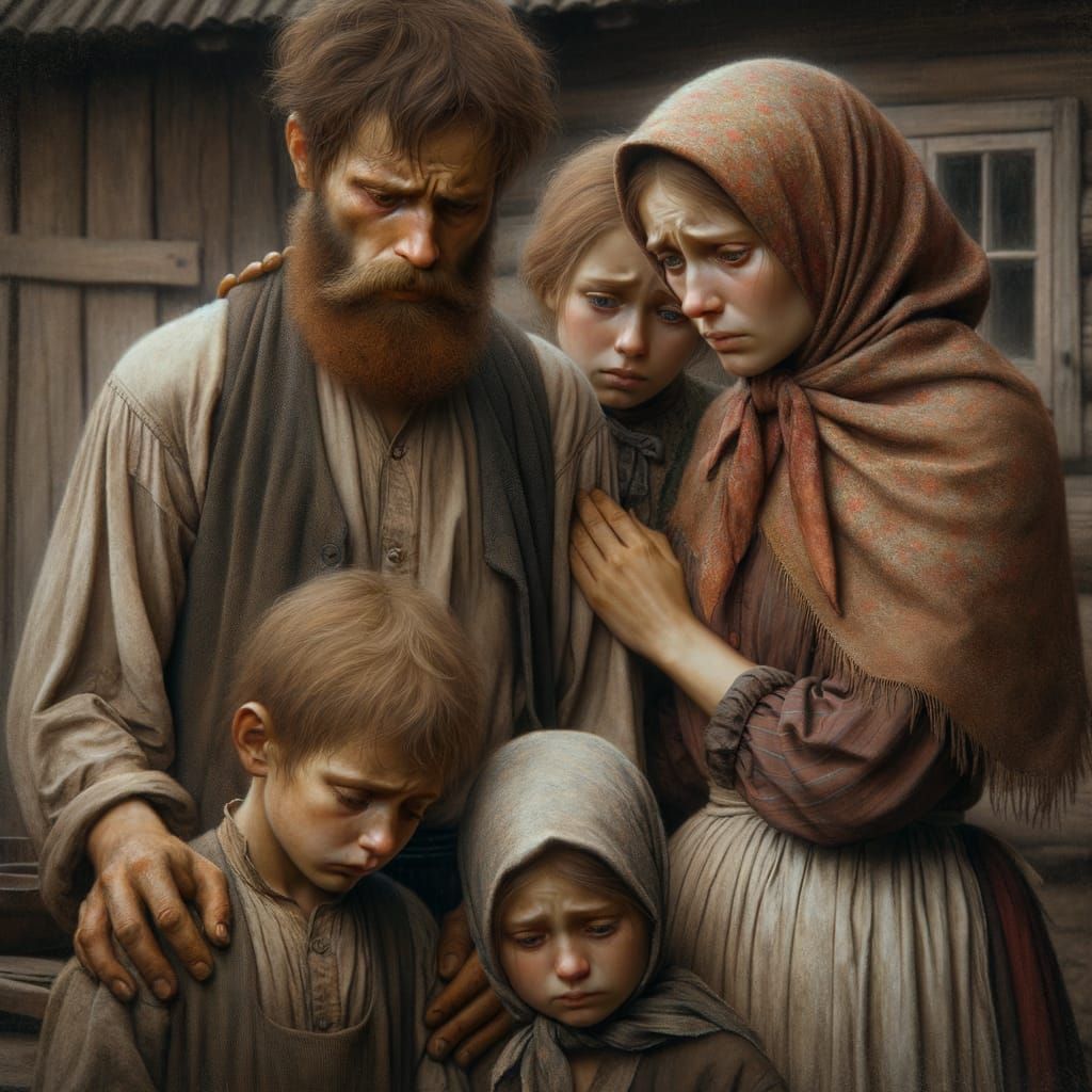 A Rural Family's Grief in 19th-Century Peasant Life